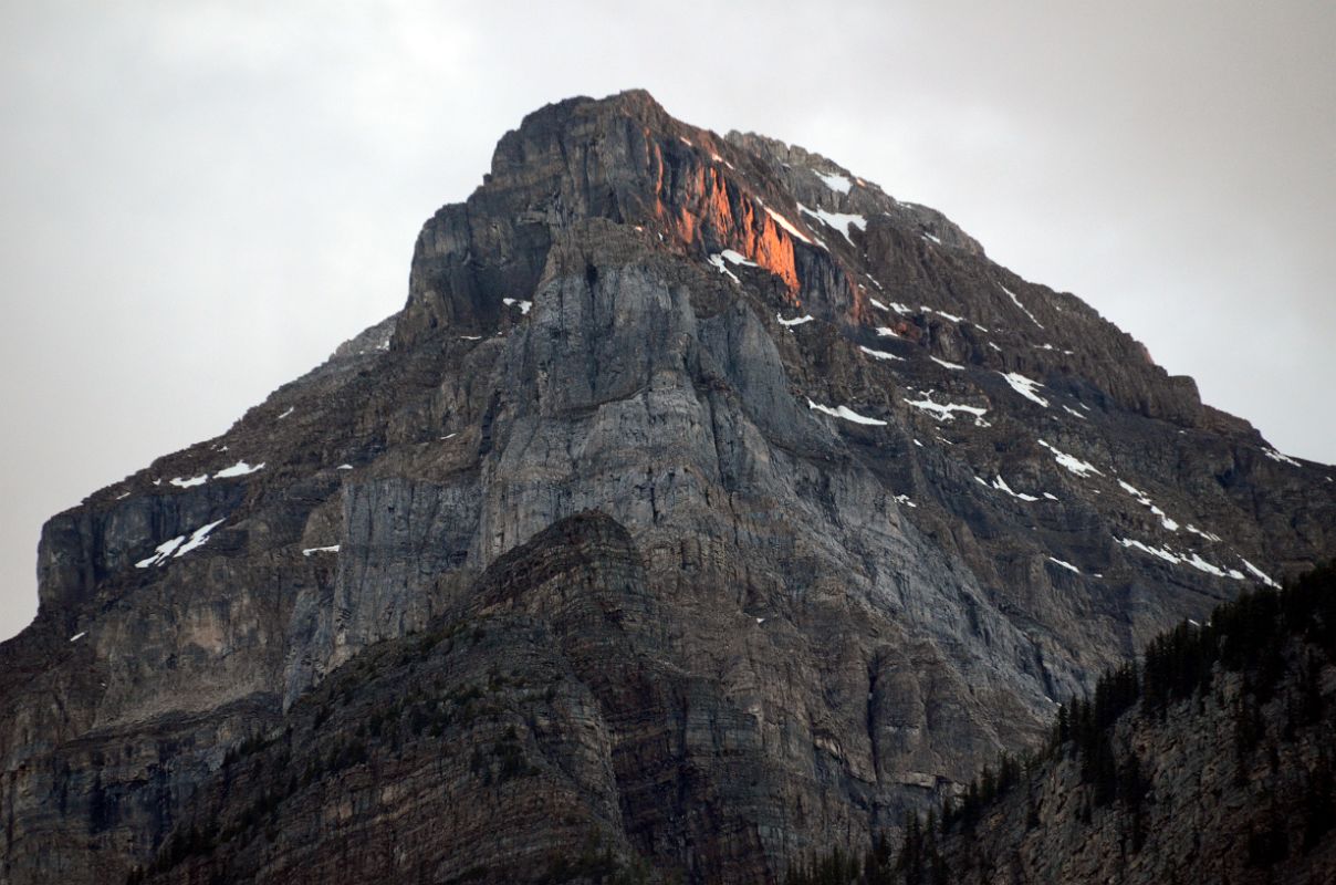 04 Last Rays Of Sunset On Mount Niblock From Lake Louise Village